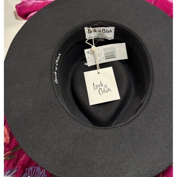 Lack of Color  The Phoenix Ribbon Band Fedora Black Hat Size Medium M Wool main image 5